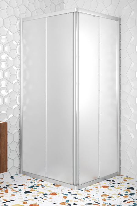 Shower enclosure with fixed walls and sliding doors Classic 411